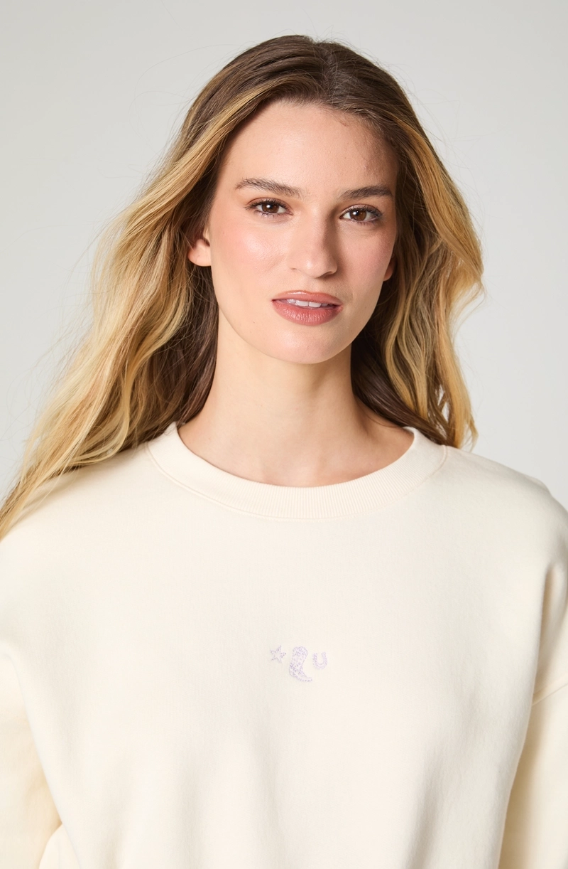 POLERON MUJER CUELLO REDONDO RELAXED FIT - 3