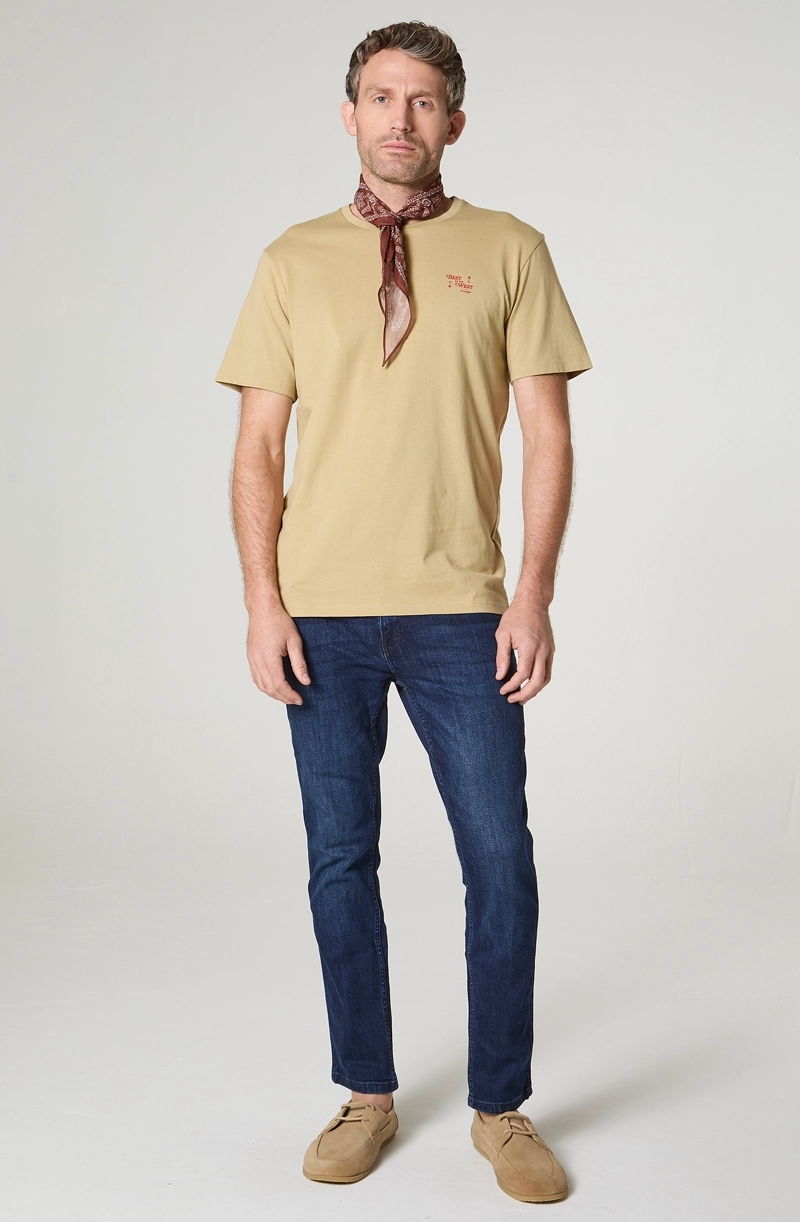 POLERA HOMBRE CUELLO REDONDO MANGA CORTA REGULAR FIT 100% COTTON - 1