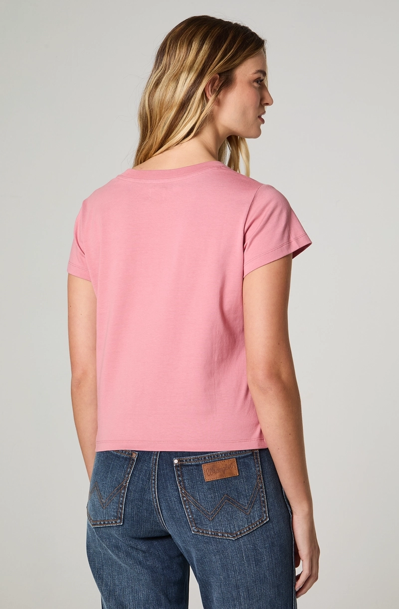 POLERA MUJER CROP MANGA CORTA REGULAR FIT 100% COTTON - 4