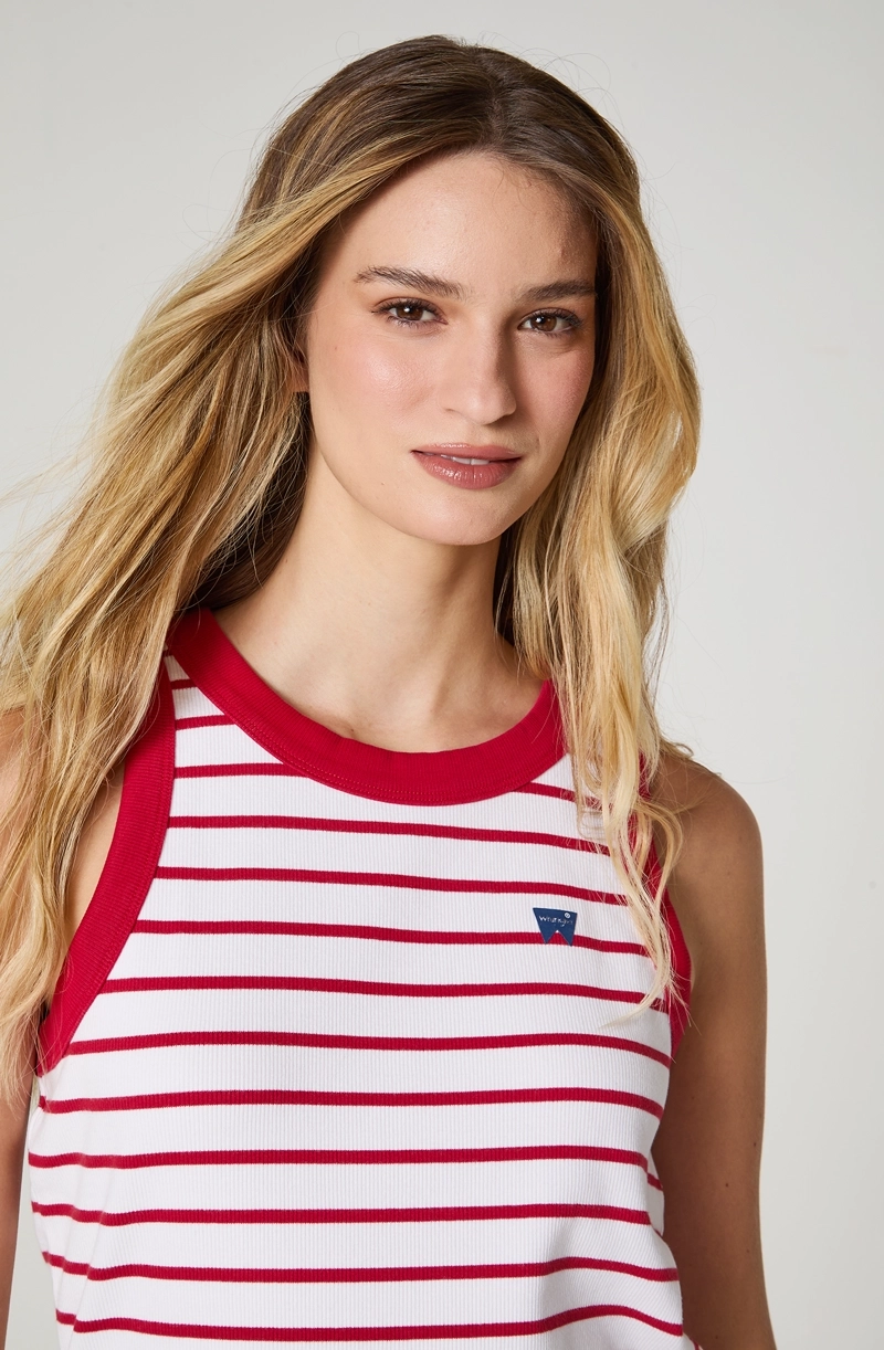 POLERA MUJER RINGER TANK SIN MANGAS SLIM FIT - 3