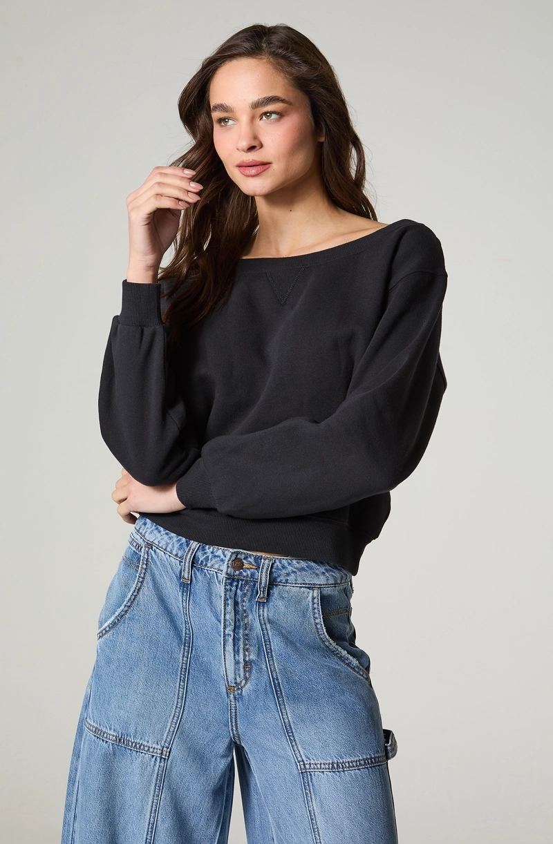 POLERON MUJER CUELLO BOTE RELAXED FIT - 2
