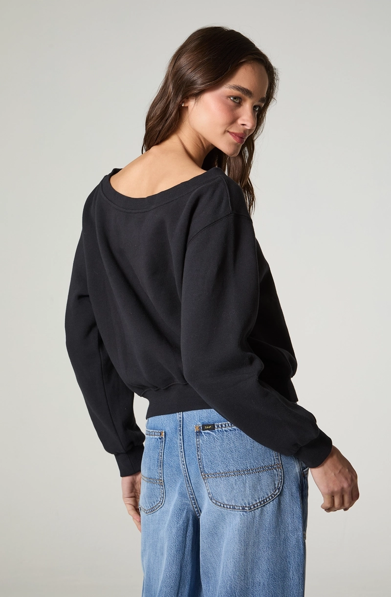 POLERON MUJER CUELLO BOTE RELAXED FIT - 4