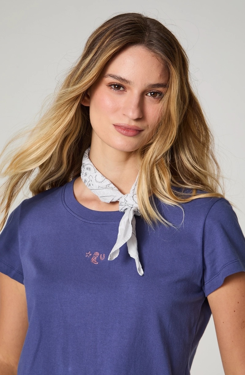 POLERA MUJER CROP MANGA CORTA REGULAR FIT 100% COTTON - 3