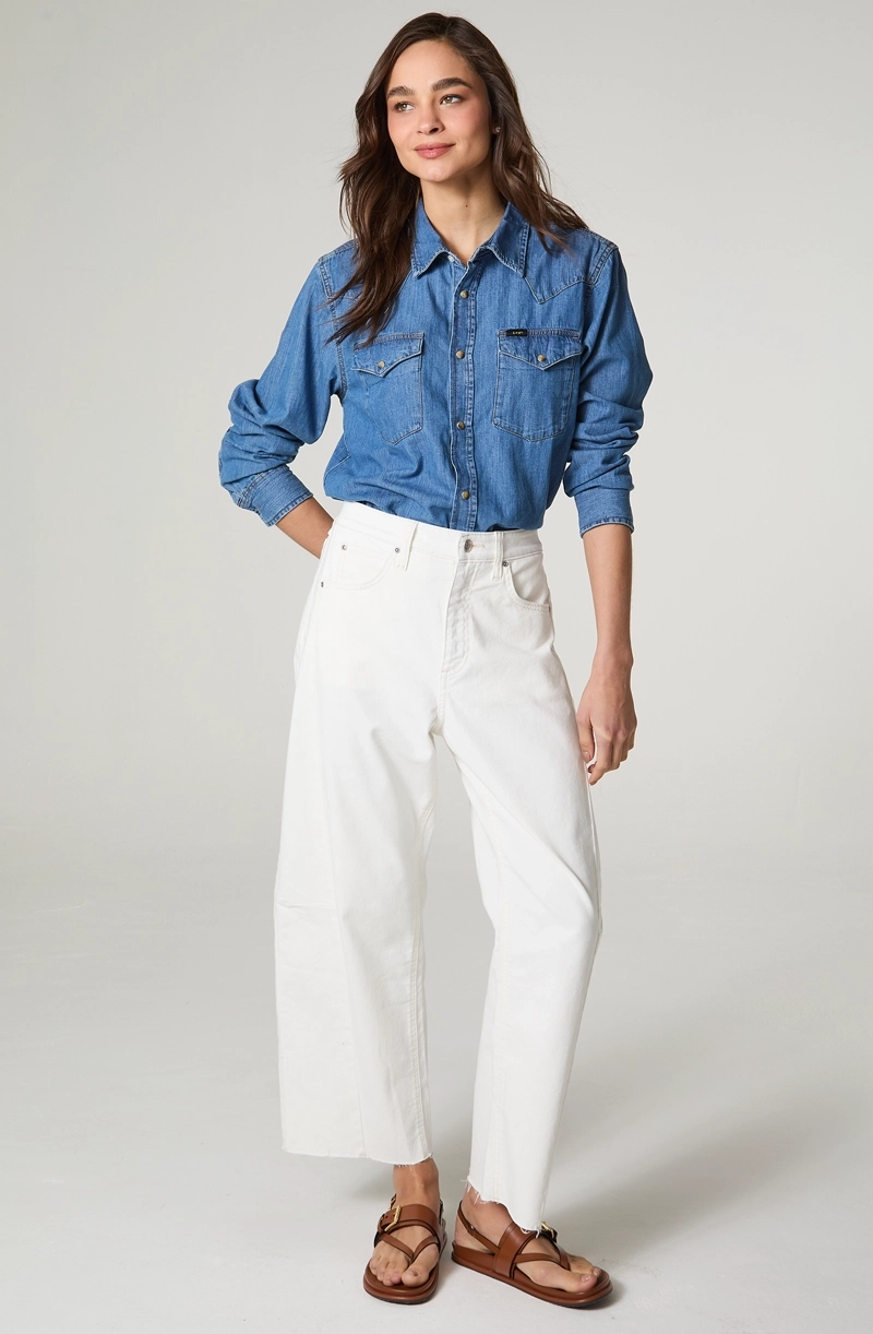JEANS MUJER HOPE BARREL Beige 40