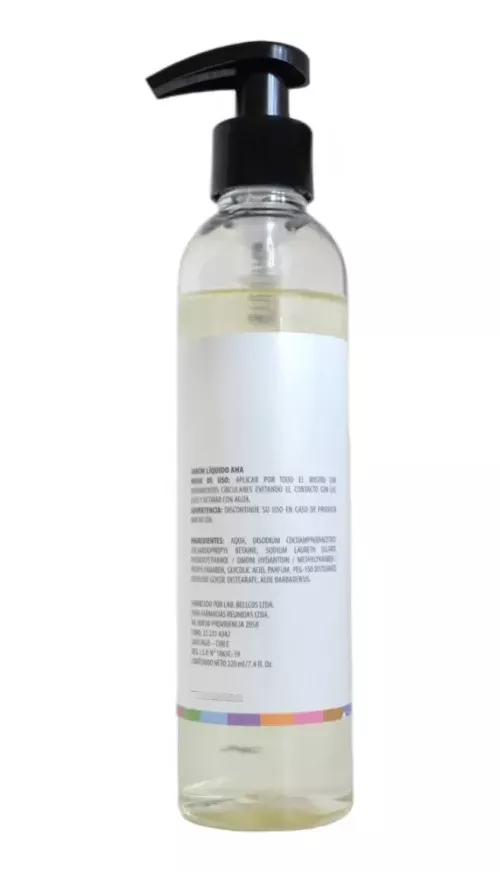 JABÓN LÍQUIDO AHA 220 ML (ACIDO GLICÓLICO Y ALOE VERA) - 2