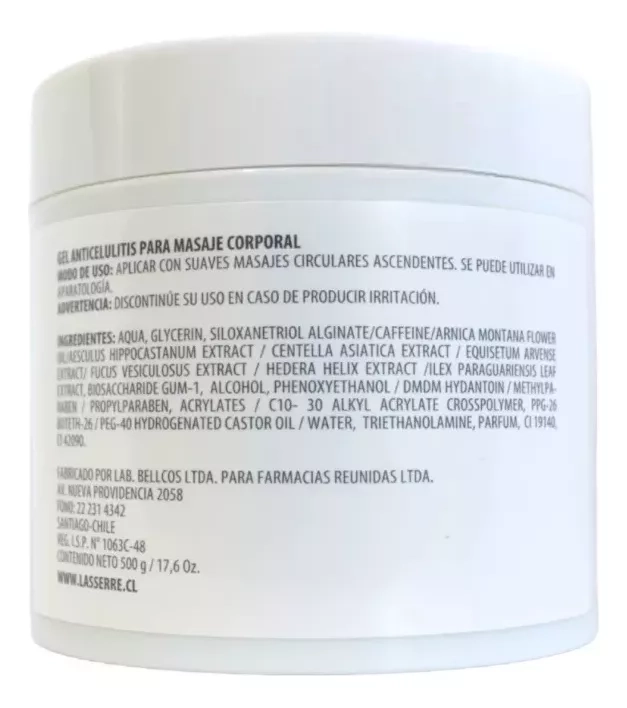 GEL ANTICELULITIS 300GR PARA MASAJE REDUCE GRASA CORPORAL - 2