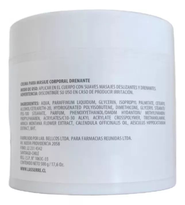 CREMA MASAJE CORPORAL DRENANTE 500GR RELAJA ARNICA/CALÉNDULA - 2