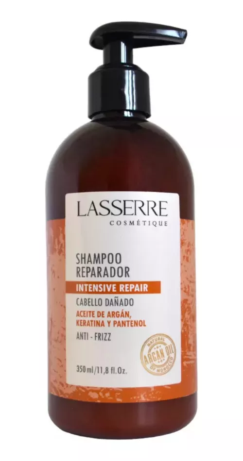 SHAMPOO REPARADOR ARGÁN 350 ML KERATINA PANTENOL SIN SAL - 1