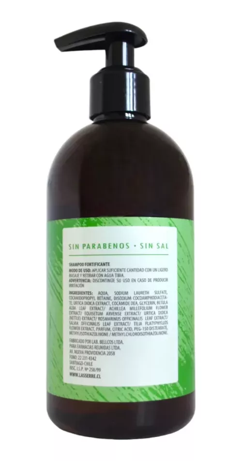 SHAMPOO FORTIFICANTE 350 ML ANTICAÍDA, ORTIGA SIN SAL - 2