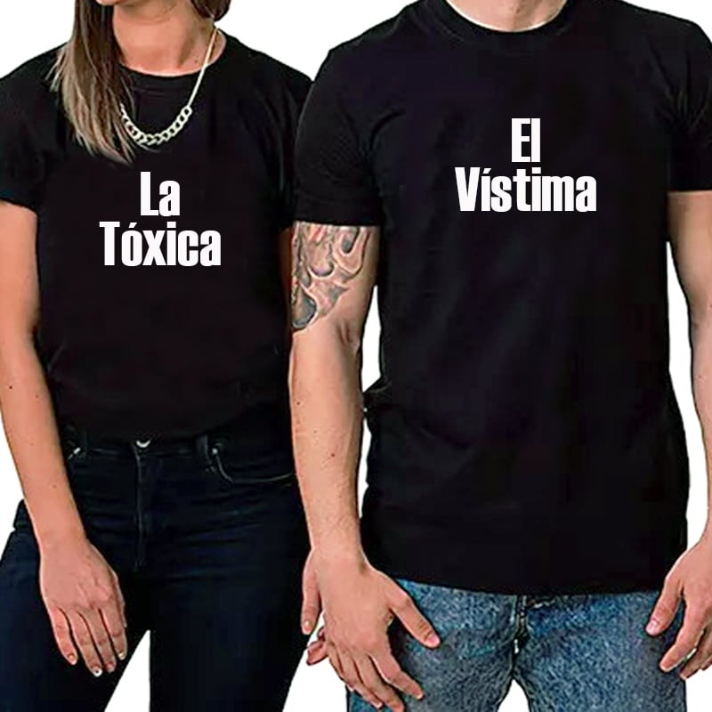 POLERAS PAREJAS TOXICAS-PACK 05 - 1