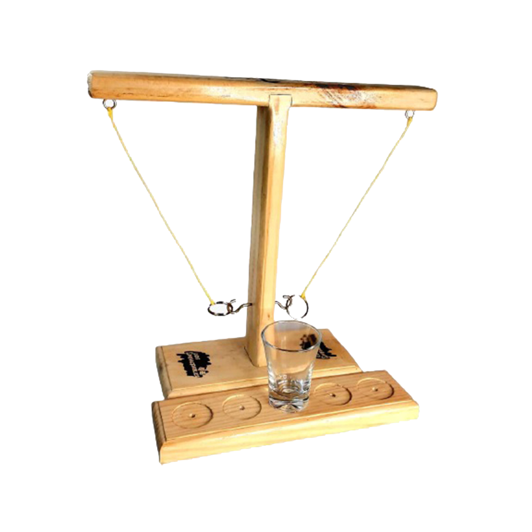 ANILLOS RING TOSS SHOT LANZAMIENTO JUEGO MADERA BEBER EN FIESTA - 1