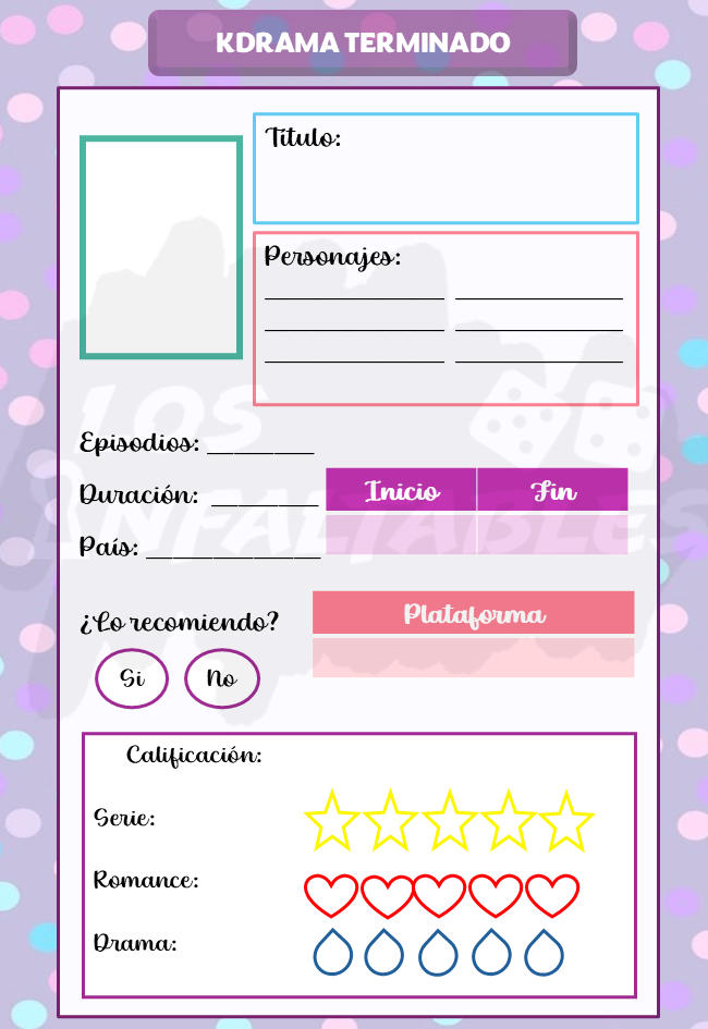 AGENDA, DIARIO, CUADERNO, BITACORA, SERIES DE K-DRAMA - 6