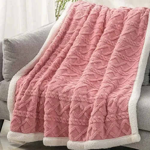 FRAZADA CON CHIPORRO 200X230CM - ROSADO - 1
