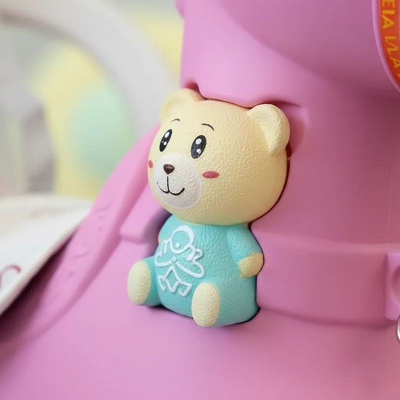CABALLO BALANCIN MECEDOR PARA NIÑOS 4 EN 1 MUSICAL ROSA - 3