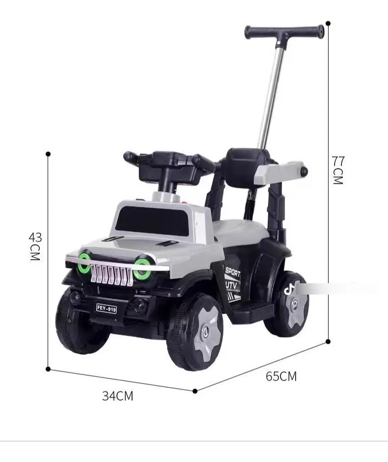 AUTO CORREPASILLOS PARA NIÑOS APRENDIZAJE DIVERTIDO GRIS - 1