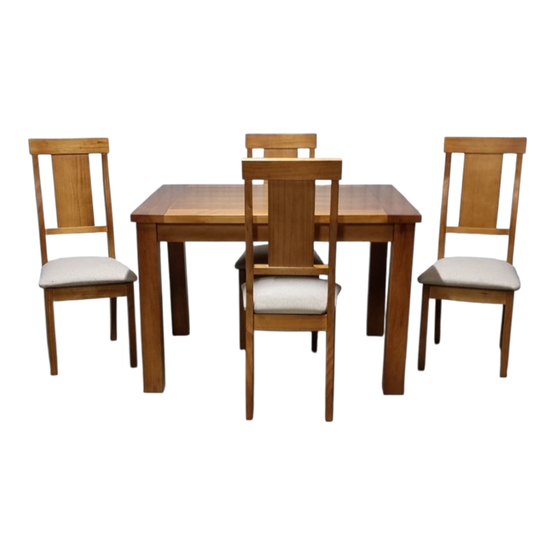 COMEDOR 4 SILLAS MUNICH COLOR CARAMELA - 4