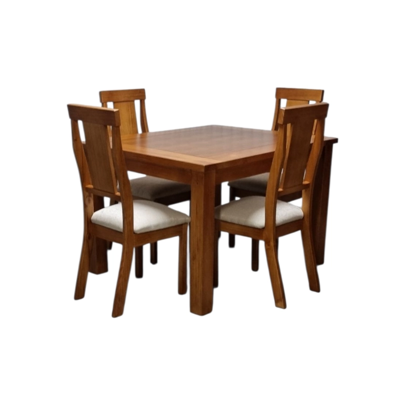 COMEDOR 4 SILLAS MUNICH COLOR CARAMELA - 5