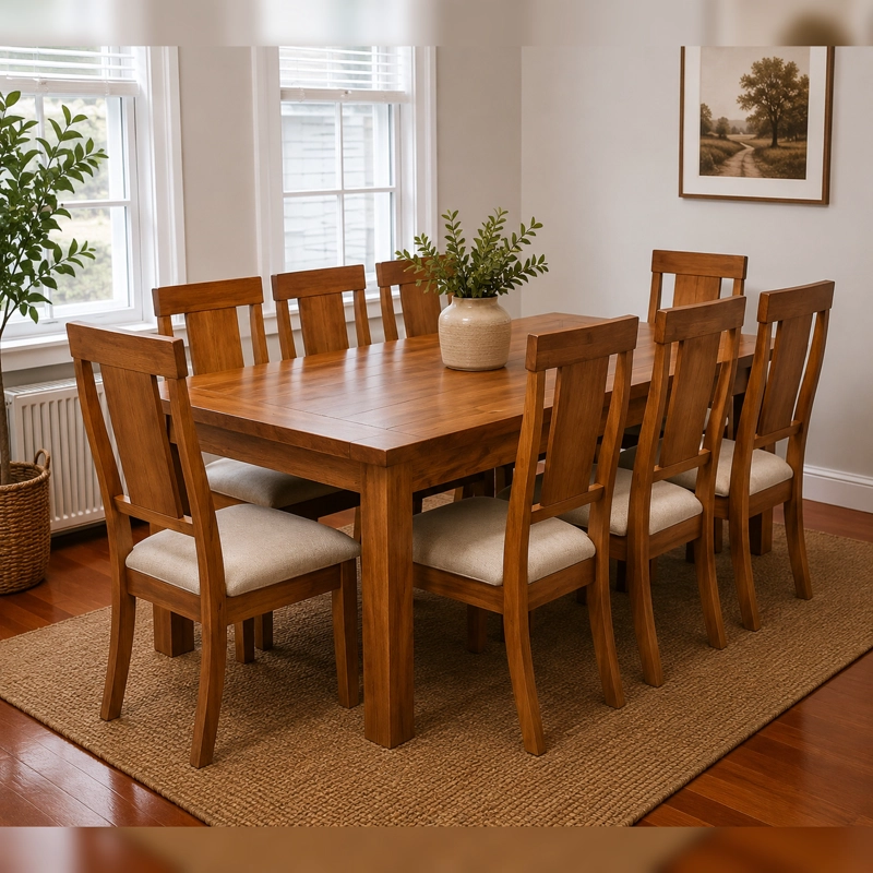 COMEDOR 8 SILLAS MUNICH COLOR CARAMELA - 2