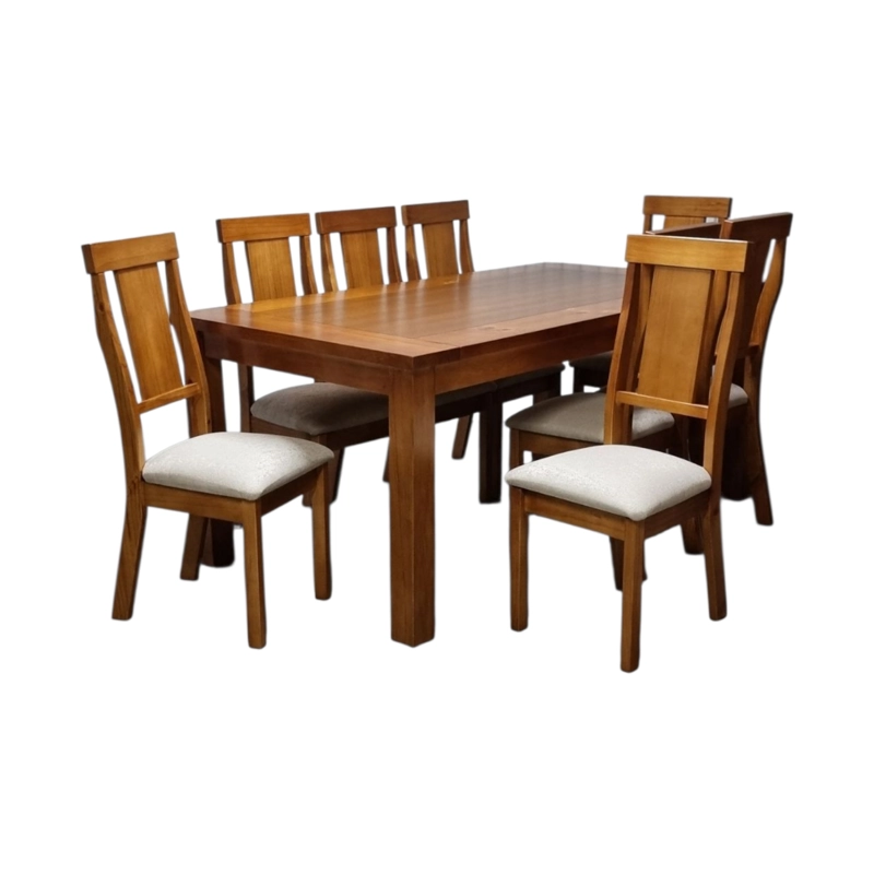 COMEDOR 8 SILLAS MUNICH COLOR CARAMELA - 5