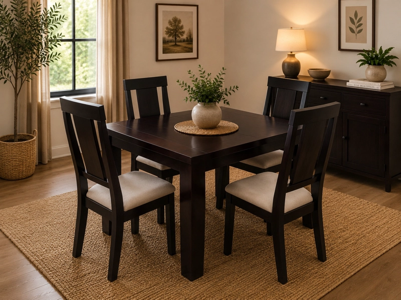 COMEDOR 4 SILLAS MUNICH COLOR CHOCOLATE - 2