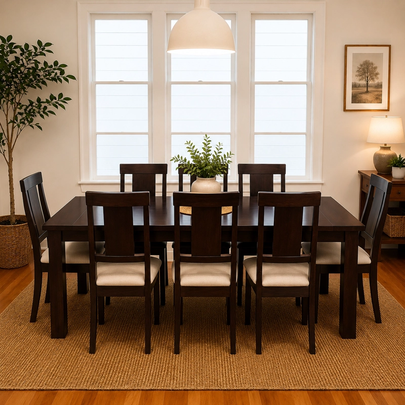 COMEDOR 8 SILLAS MUNICH COLOR CHOCOLATE - 1