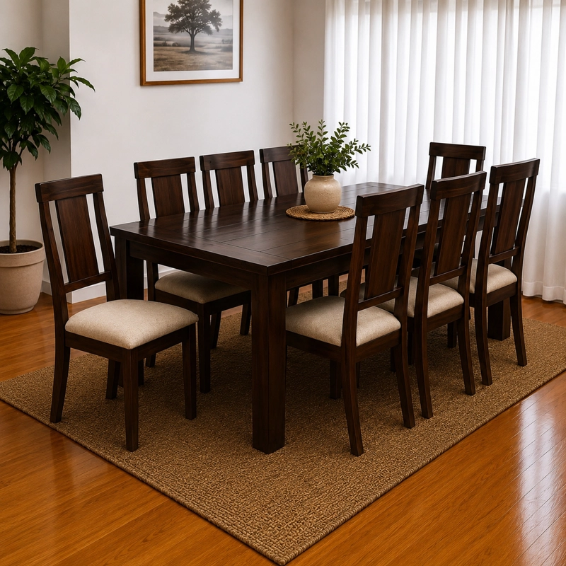 COMEDOR 8 SILLAS MUNICH COLOR CHOCOLATE - 2