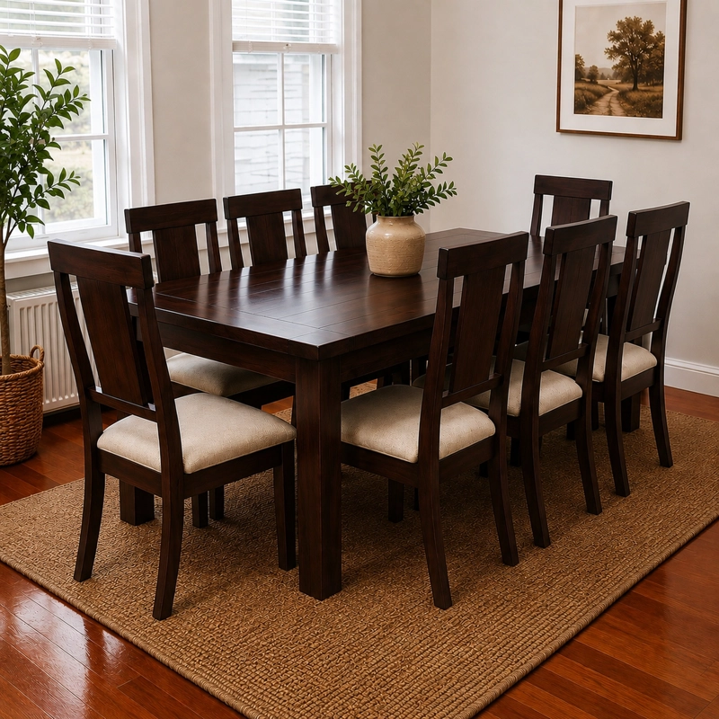 COMEDOR 8 SILLAS MUNICH COLOR CHOCOLATE - 3