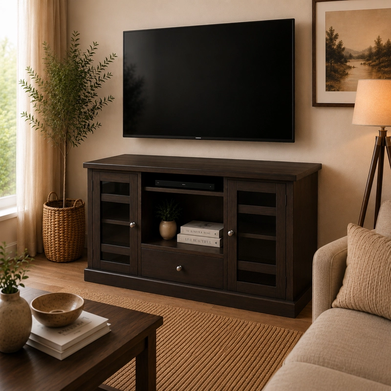 RACK TV HAMBURGO 160 CM COLOR CHOCOLATE - 2