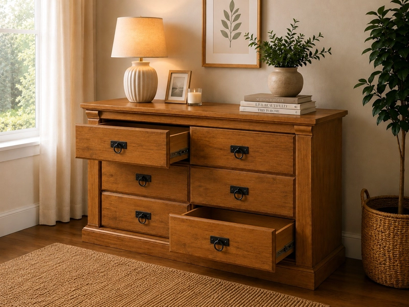 COMODA 6 CAJONES MUNICH COLOR CARAMELA - 3