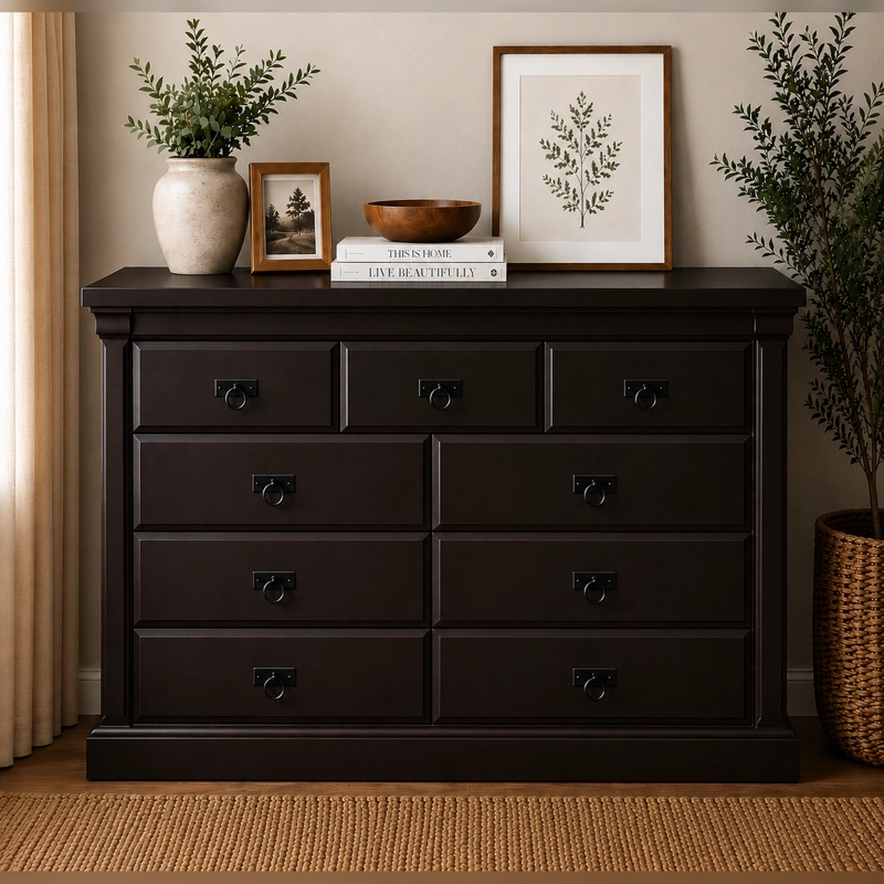 COMODA 9 CAJONES MUNICH COLOR CHOCOLATE - 2