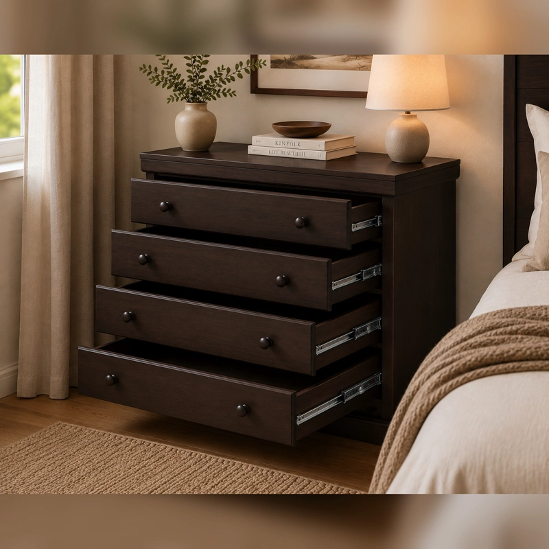 COMODA 4 CAJONES HAMBURGO CHOCOLATE - 2
