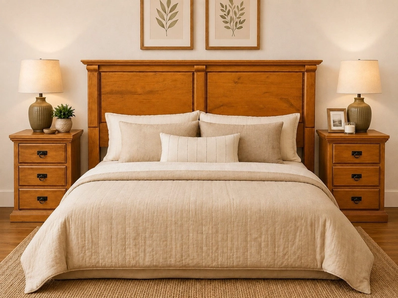 RESPALDO CAMA KING MUNICH COLOR CARAMELO HEIM STORE - 1
