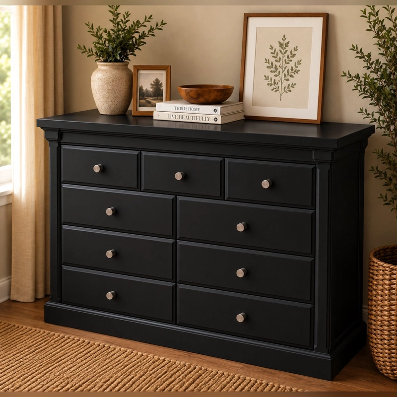 COMODA MUNICH 9 CAJONES NEGRO HEIM STORE - 2