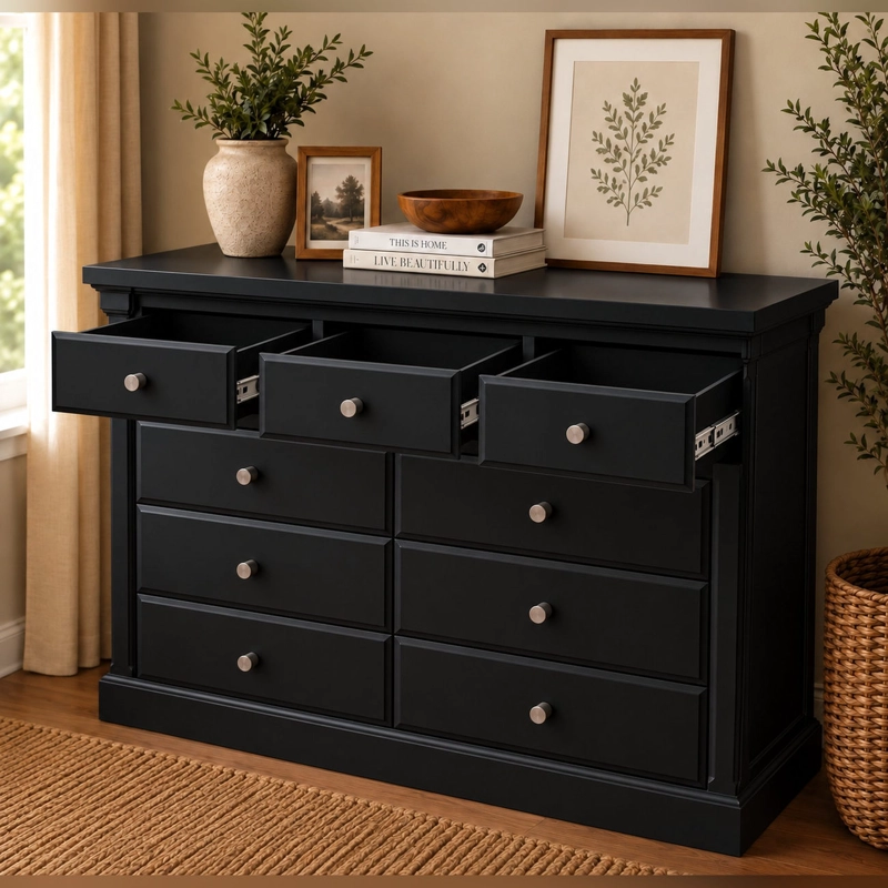 COMODA MUNICH 9 CAJONES NEGRO HEIM STORE - 3