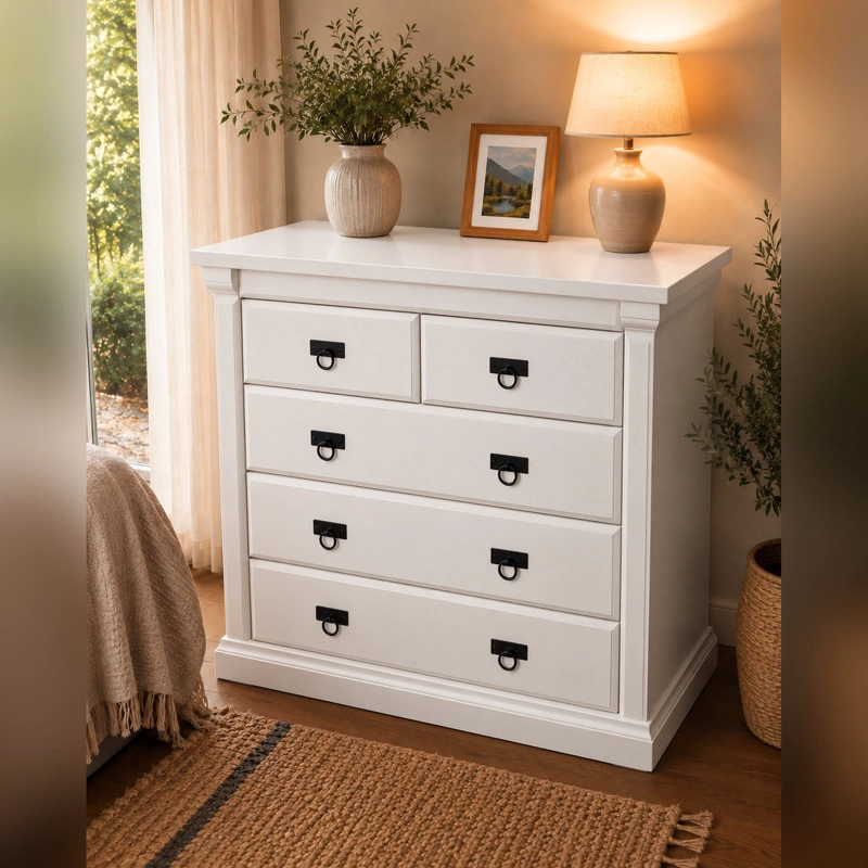 COMODA MUNICH 5 CAJONES COLOR BLANCO HEIM STORE - 2