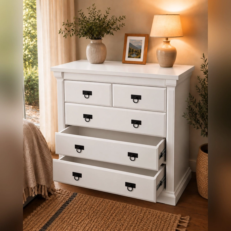 COMODA MUNICH 5 CAJONES COLOR BLANCO HEIM STORE - 3