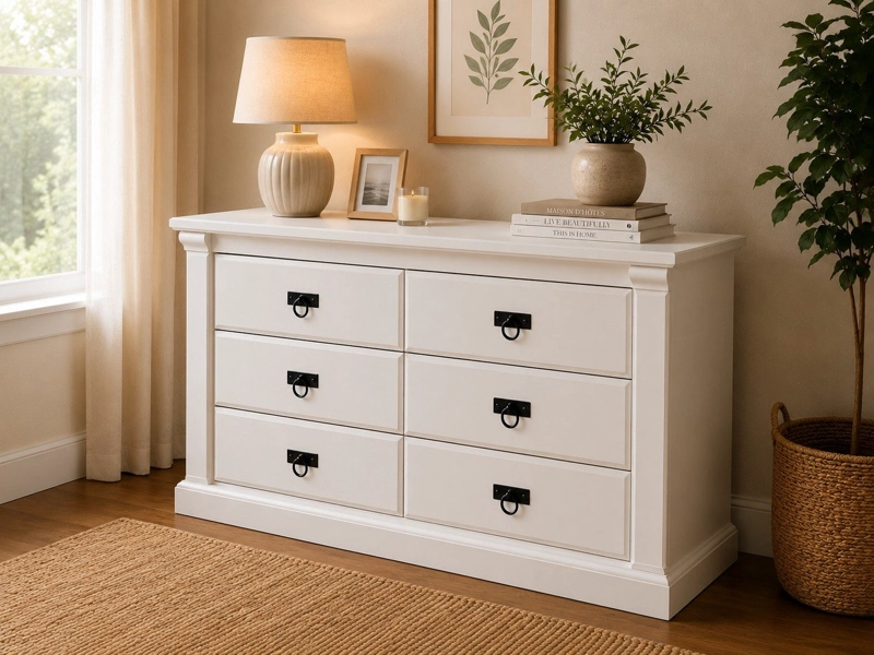 COMODA 6 CAJONES MUNICH COLOR BLANCO HEIM STORE - 1