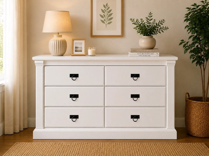 COMODA 6 CAJONES MUNICH COLOR BLANCO HEIM STORE - 2