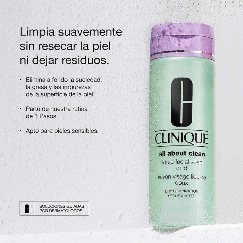 LIMPIADOR CORPORAL CLINIQUE JABÓN LÍQUIDO PIELES MIXTAS SECAS 200 ML - 2