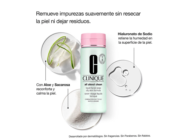 JABÓN LÍQUIDO FACIAL CLINIQUE PARA PIELES GRASAS 200 ML - 5