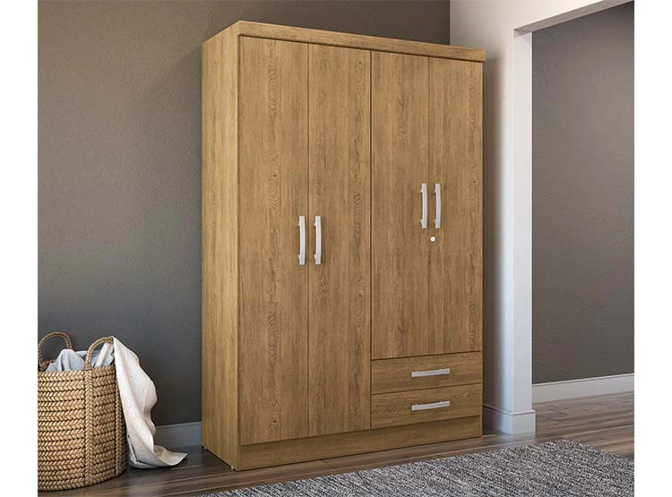 CLOSET RIPLEY HOME S444 TECA 4 PUERTAS 2 CAJONES CAFÉ CLARO - 5