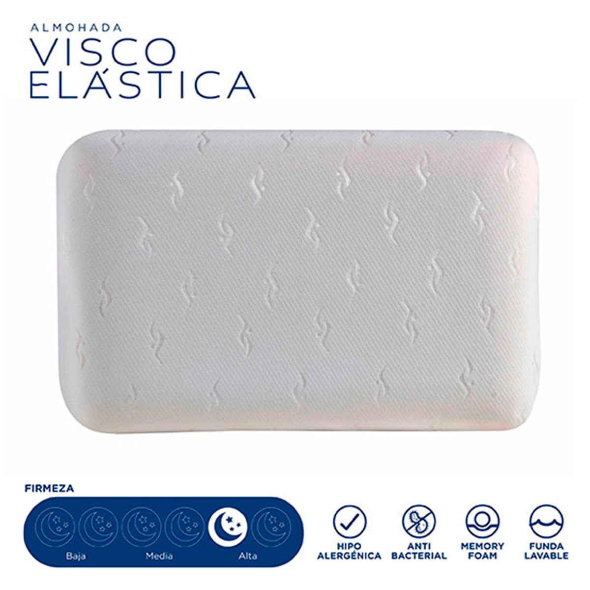 ALMOHADA FLEX VISCOELASTICA BANANA 60 X 40 CM BLANCO - 5