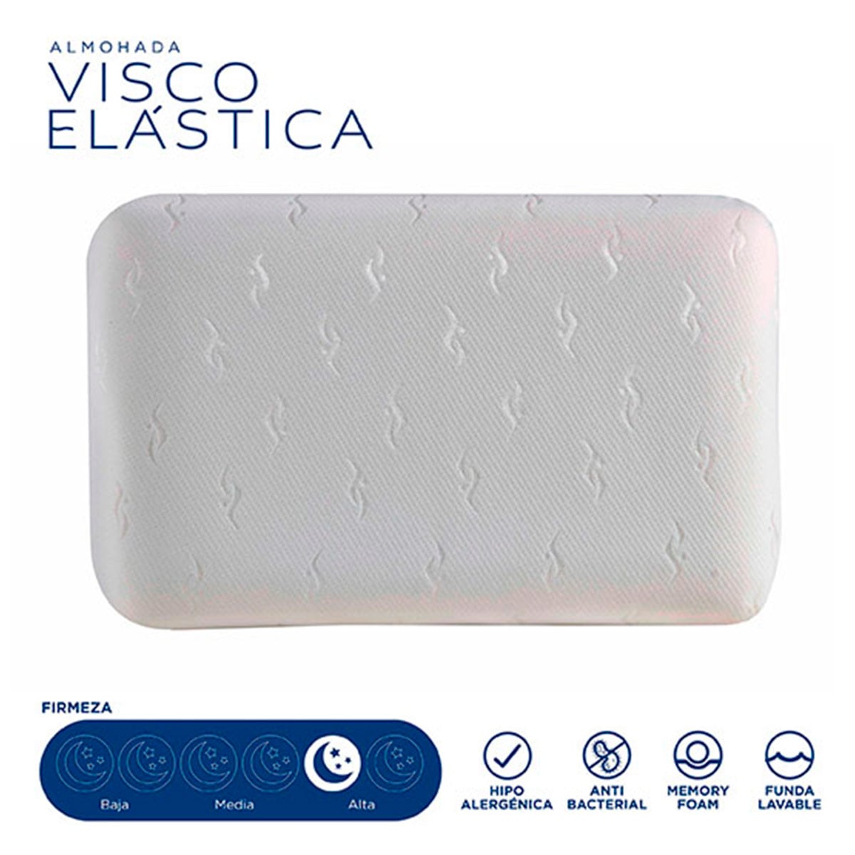 ALMOHADA FLEX VISCOELASTICA BANANA 84 X 40 CM BLANCO - 5