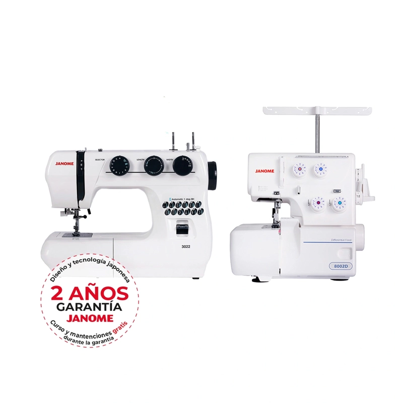 MAQUINA DE COSER JANOME 3022 + MY8002D - 1