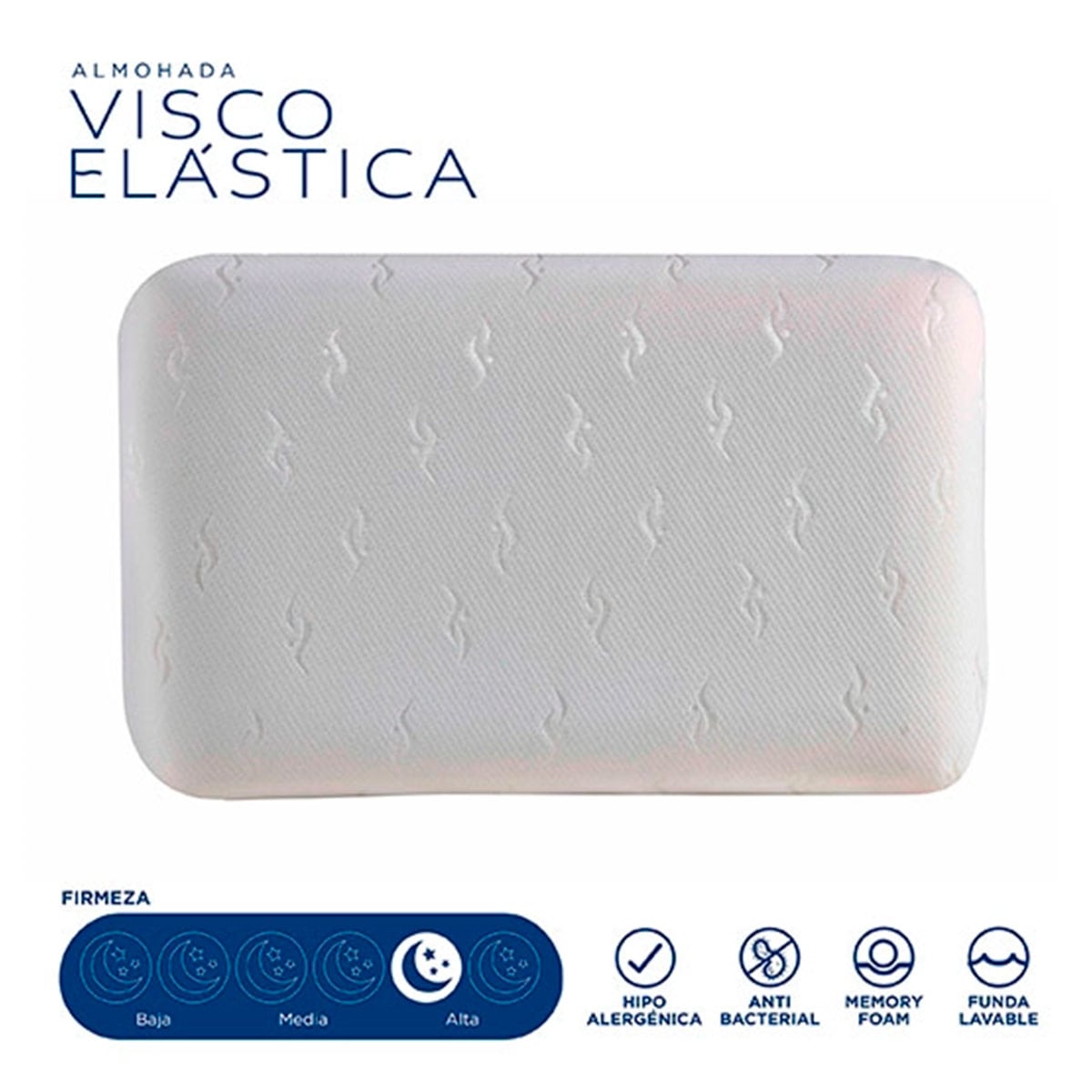 SET ALMOHADAS FLEX VISCOELASTICA 84 X 40 CM BLANCO - 4