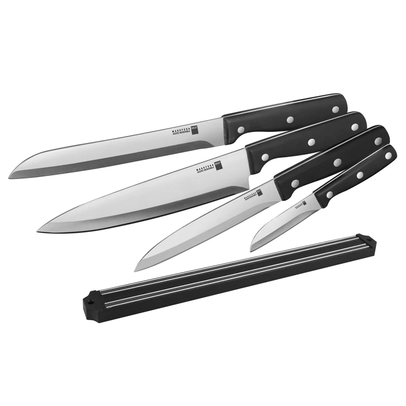 SET CUCHILLOS MAGEFESA SOPORTE IMAN 4 PIEZAS - 1