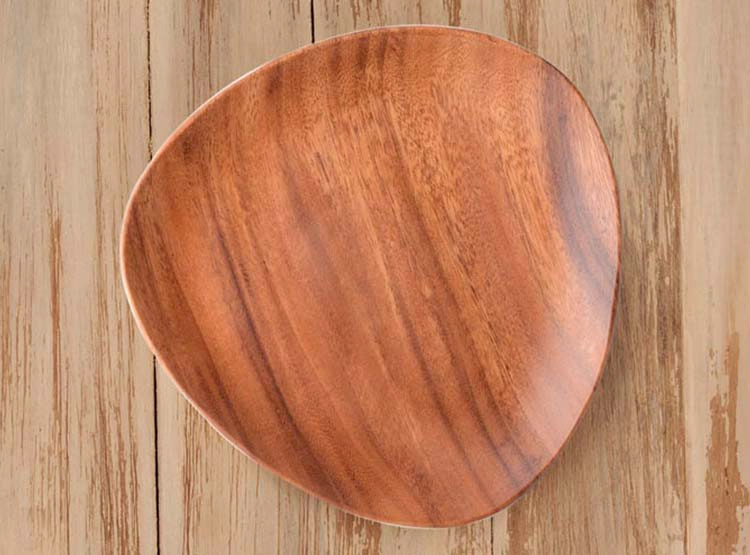 PLATO ENTRADA RIPLEY HOME TRIANGULAR ACACIA MADERA - 1