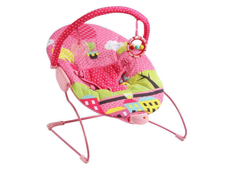 SILLA NIDO BEBE VIBRACIÓN CON ARNÉS BARRA DE JUGUETES - 1