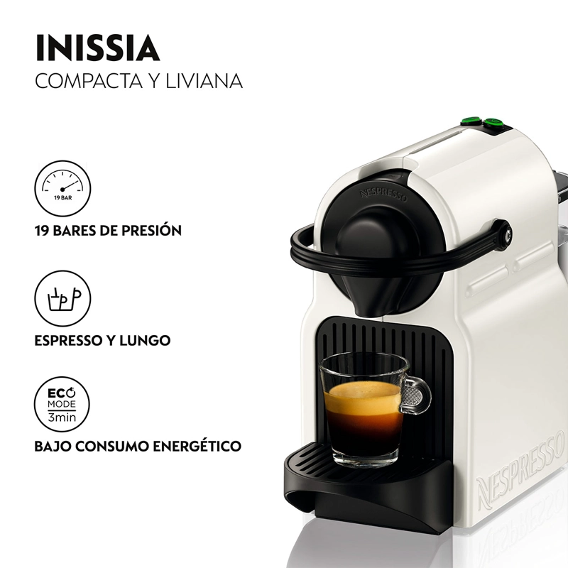 CAFETERA NESPRESSO INISSIA BLANCA AEROCCINO 3 CON ESPUMADOR - 4