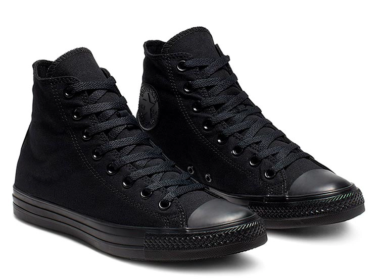 ZAPATILLAS UNISEX CONVERSE URBANAS NEGRO CHUCK TAYLOR ALL STAR HI MONOCHROME - 3